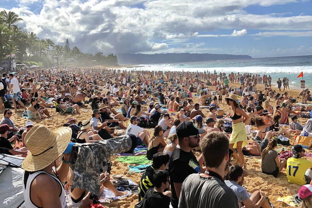 A crowded beach for KT Protection Services