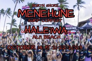 Group of kids who participated in the Menehune Surf Contest partly sponsored by KT Protection Services